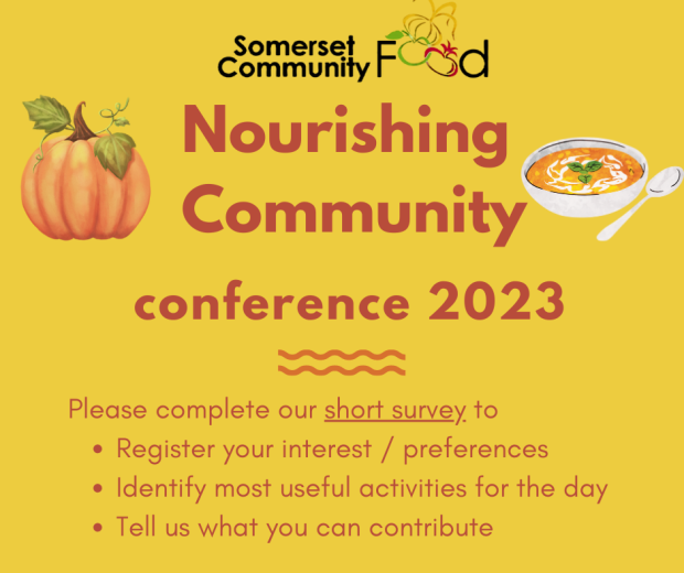 flyer for food conference images of pumpkin and soup