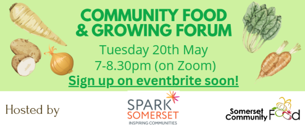 Community Food and growing forum banner with veg pics