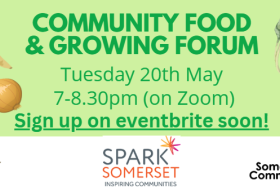 Community Food and growing forum banner with veg pics