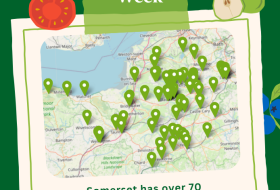 Community Garden week image of Somerset projects pinned on map